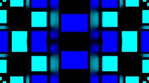 Blue and Cyan Strobe Lights System Kaleidoscope Background VJ Loop in 4K Stockbeeldmateriaal 340225730