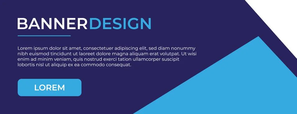 Blue and dark blue Web banners templates, standard sizes with space for photo Stock Illustration