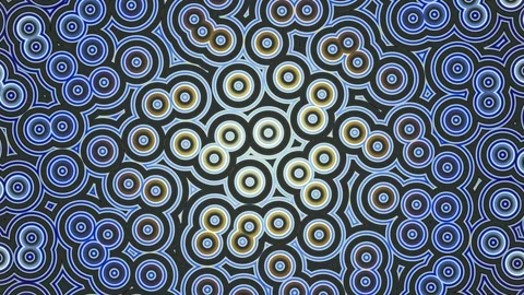 Blue and Gold Concentric Circle Pattern Seamless Loop 스톡 동영상 340565520