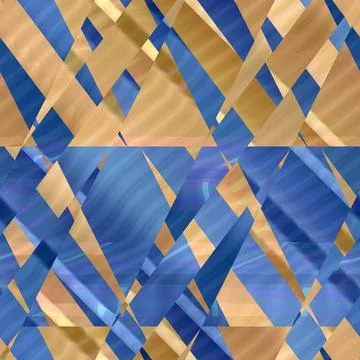 Blue and Gold Hash Pattern Stock Illustration