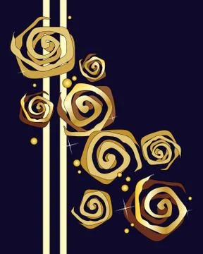 Blue and gold Stock Illustration
