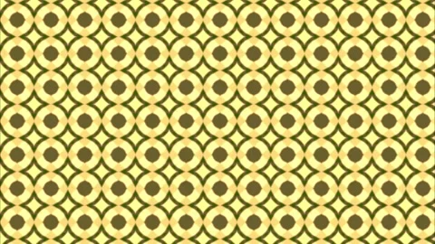 Blue and Gold Overlapping Circle Geometric Seamless Design Stock Footage 336341556