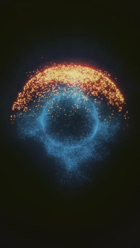 Blue and Gold Particle Sphere Explosion Abstract 스톡 동영상 336952343