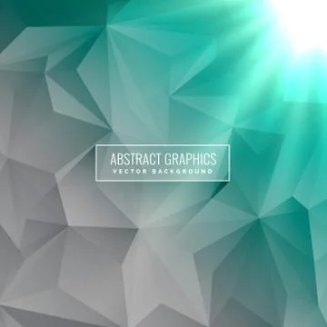 Blue and gray abstract traiangle background with light rays Stock Illustration