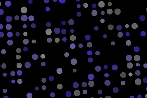 Blue and gray bokeh lights on black background Stock Illustration