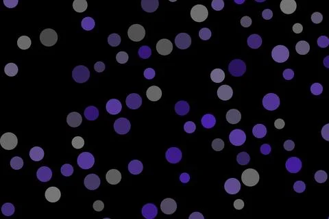 Blue and gray bokeh lights on black background Stock Illustration