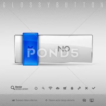 Blue and Gray Button Stock-Illustration