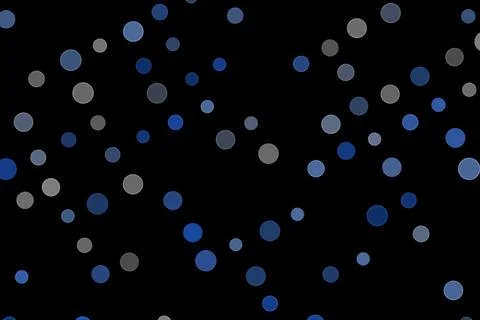 Blue and gray dotted lights on black background Stock Illustration