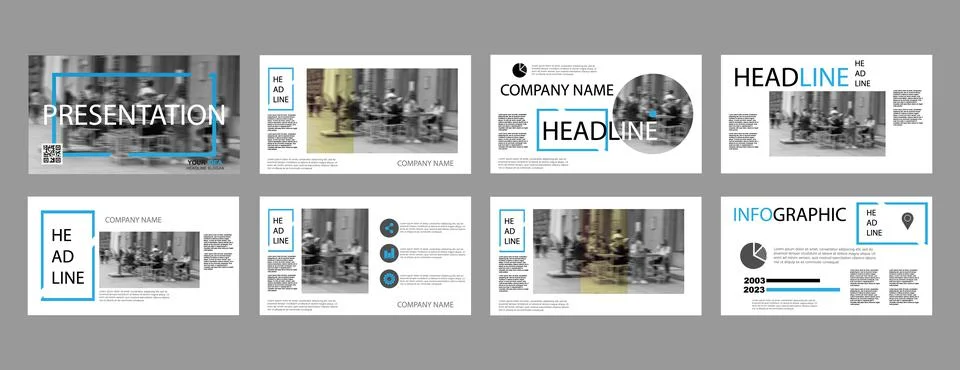 Blue and Gray elements on a white background. This template is the best as a Stock Illustration