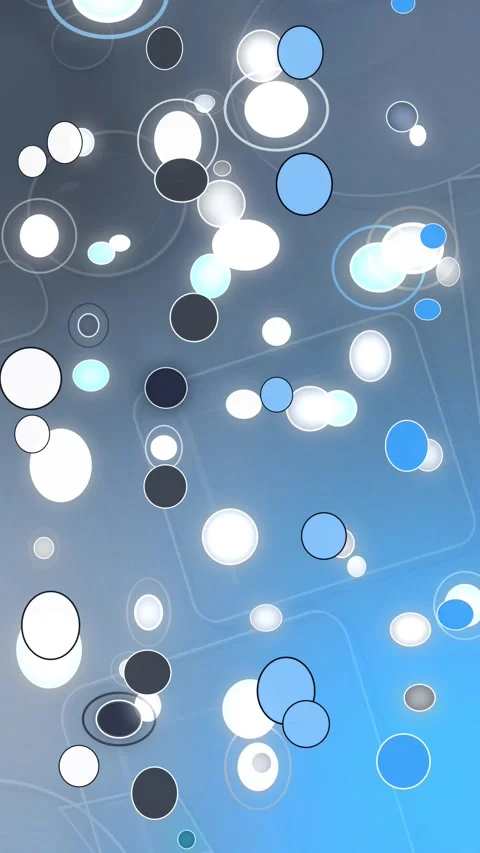Blue and gray floating circle background template with glowing bubbles in Stock Footage 340340457