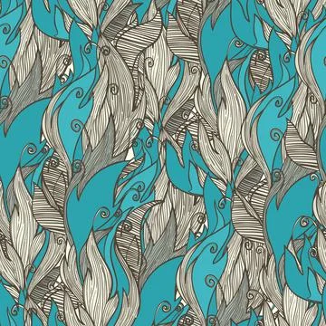 Blue and gray leafs Ilustración de archivo