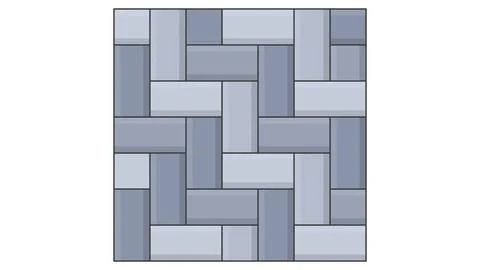 A blue and gray tile pattern with a white background Stock Illustration
