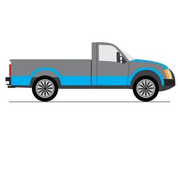 Blue and gray truck Stock Illustration