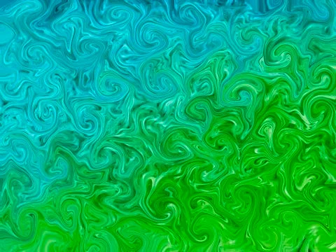 Blue and green abstract patterns in motion. Abstract background. 库存插图