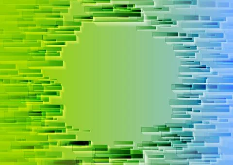 Blue and green abstract tech geometric background イラスト素材