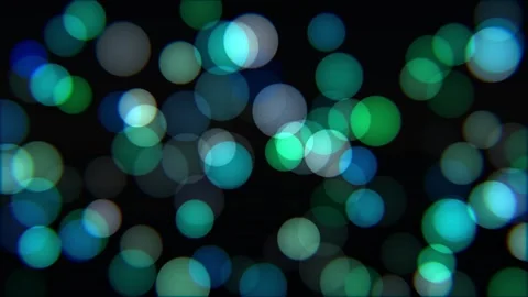 Blue and green bokeh with subtle drift and flicker Stock Footage 276599008