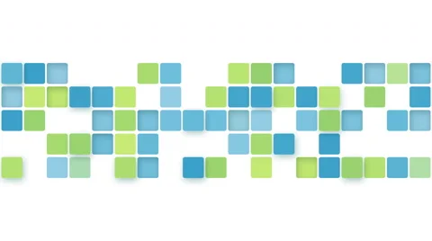 Blue and green boxes abstract background loop 4k (4096x2304) Stock Footage 58843106