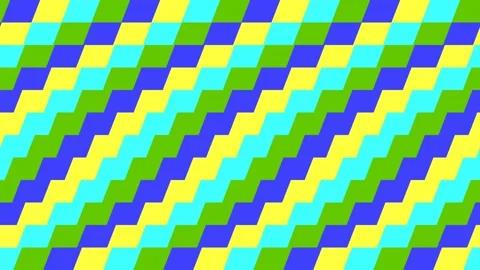 Blue and Green Diagonal Step Pattern Motion Loop Stock Footage 340131777