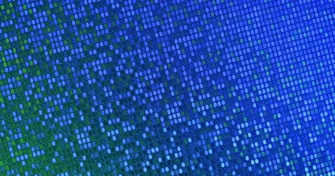 Blue and green dots form an abstract luminous digital motion background Stock Footage 345026900