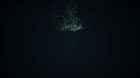 Blue and green dust splashes on the black background. Stock Footage 131160146