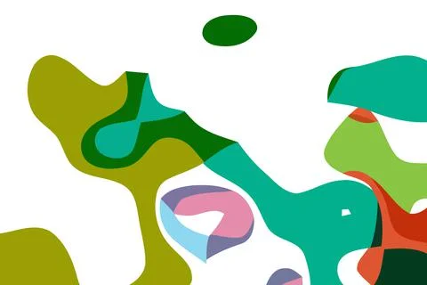 Blue and green dynamic background. Abstract vector.Digital curve design. 2D r Stock Illustration