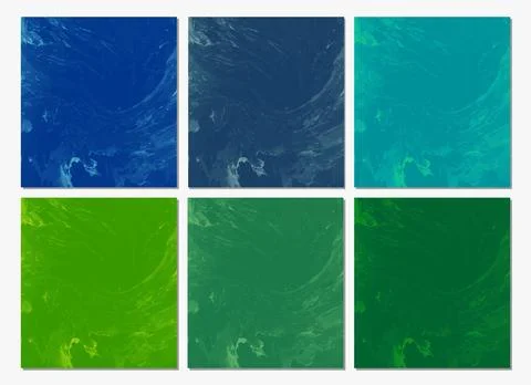 Blue and Green Elegant Marble Texture Background Collection Stock Illustration