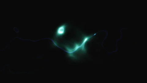 Blue and green glowing irregular ring light wave 库存影片 315231010
