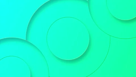 Blue and green gradient 3D circular pattern background Stock Footage 204727802