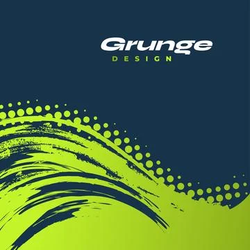 Blue and Green Gradient Brush Background with Halftone Effect Stock Illustration