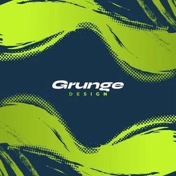 Blue and Green Gradient Brush Background with Halftone Effect Stock Illustration