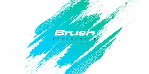 Blue and Green Gradient Brush Background with Halftone Effect Stock Illustration