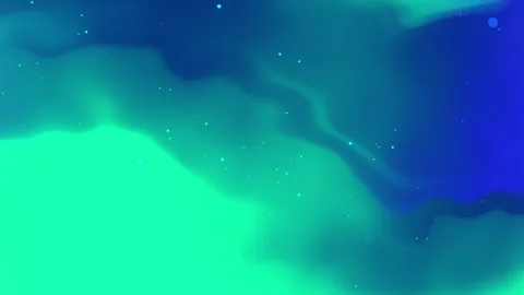 Blue and green gradient with scattered light dots Stock Footage 285344763