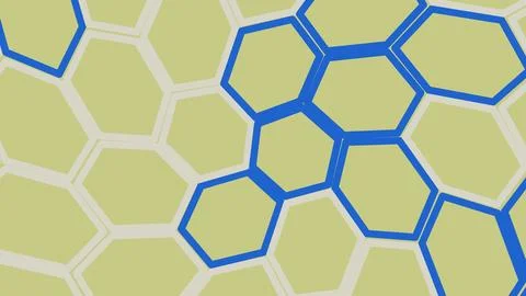 Blue and green hexagon pattern abstract background 스톡 일러스트