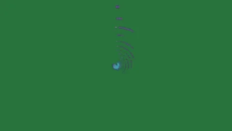 Blue and Green Image Blue Vortex on Green Screen Видео 338044531