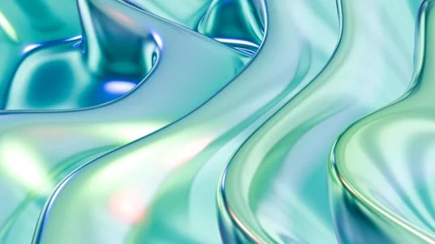 A blue and green liquid background with waves loop animation Stock Footage 276552400