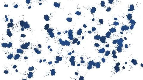 Blue and green paint splashes and artistic brush strokes abstract background. Stock Illustration