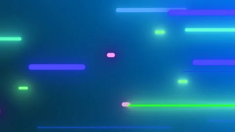 Blue and Green seamless loop of 2D animation of glowing horizontal lines Stock Footage 147983679