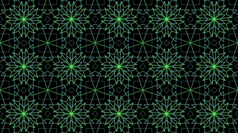 Blue and Green thin lines decorative mosaic animated pattern Stock Footage 154219218