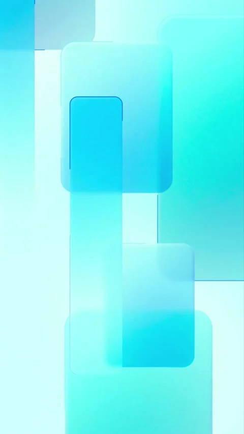 Blue and green translucent shapes moving slowly. Stock Footage 340461361