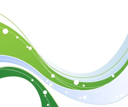Blue and green waved elements Illustrazione stock