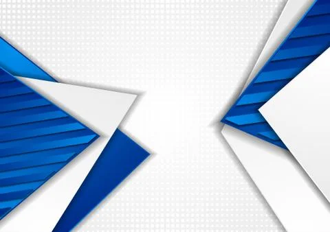 Blue and grey abstract tech corporate vector background Illustrazione stock
