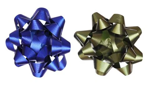 Blue and grey bow Stock Photos