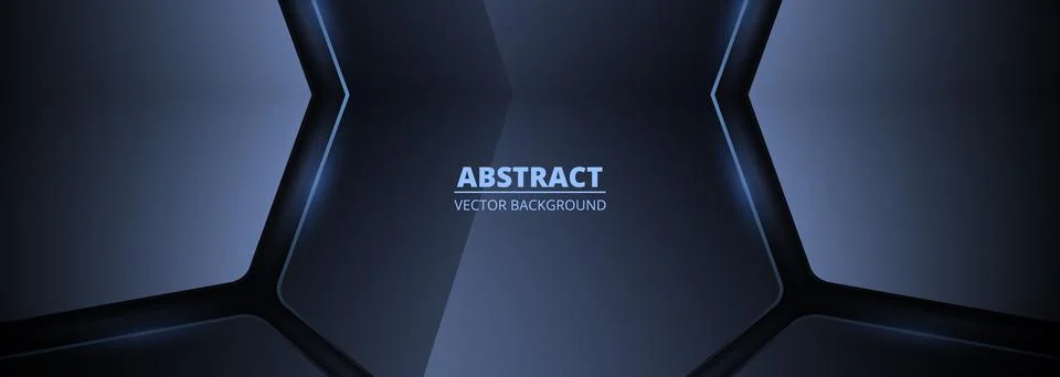 Blue and grey hexagonal technology abstract vector background. Stockillustratie