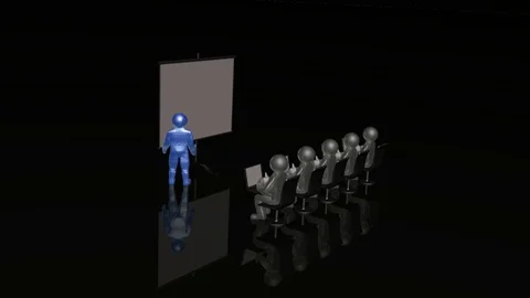 Blue and grey mans Stock Footage 105741334