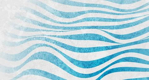 Blue and grey refracted wavy curves abstract grunge background Stock Illustration