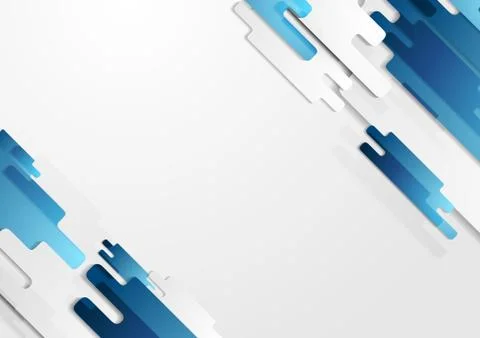 Blue and grey tech geometric corporate background Illustrazione stock