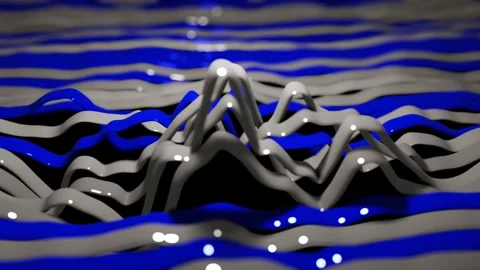 Blue and Light Gray Displaced Bands Background Loop Animation in 4K Stock Footage 242159399
