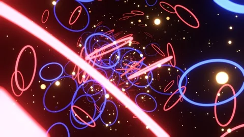 Blue and Light Red Abstract Luminverse Background VJ Loop in 4K Stock Footage 310293879