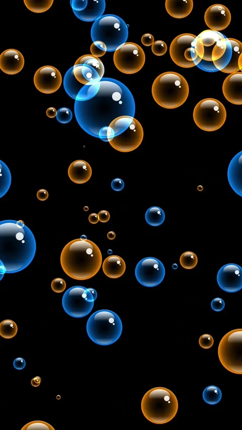 Blue and Orange Bubbles Stock Footage 286714882
