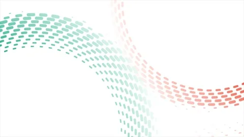 Blue and orange circular dotted lines abstract tech geometric motion background Video stock 337410863